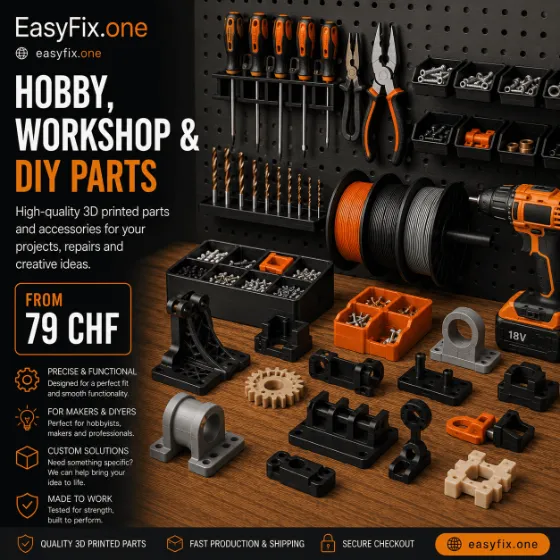 Teile für Hobby, Werkstatt und DIY-Projekte auf Anfrage