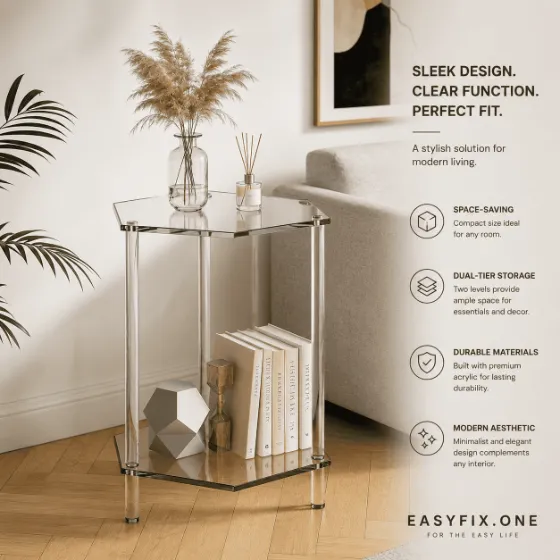 Transparenter Designer-Beistelltisch NEXA-6