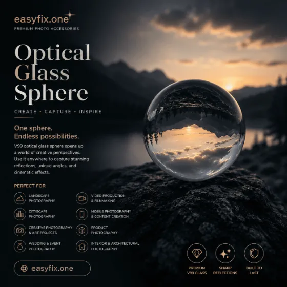 Crystal Lensball V99 Optikkugel für Fotoeffekte