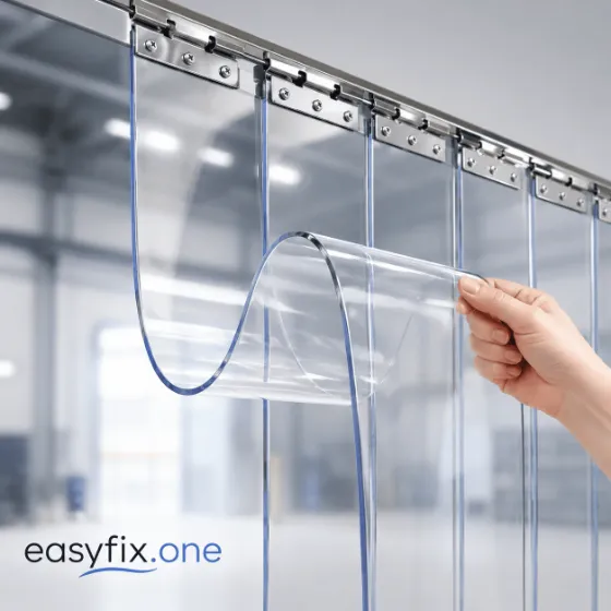 Transparenter PVC-Streifenvorhang für Türen, Garagen, Bauernhöfe und Lager