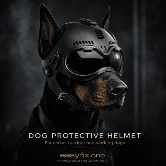 K9 taktischer Schutzhelm für Hunde, Schwarz