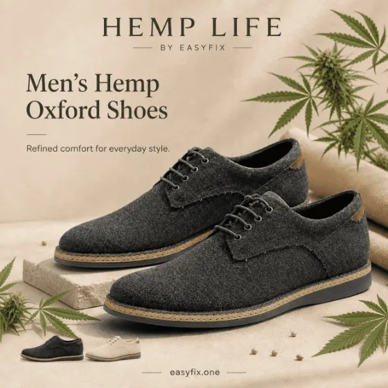 HEMP LIFE Oxford — Herren-Schuhe aus Hanf im Smart-Casual-Stil