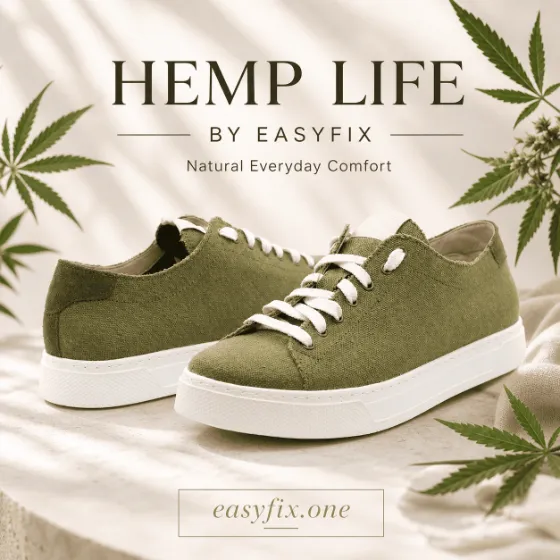 HEMP LIFE Forest — Herren-Low-Top-Sneaker aus Hanf