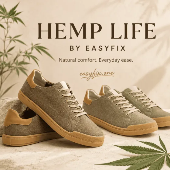 HEMP LIFE Desert — Herren-Sneaker aus Hanf für den Alltag