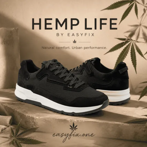 HEMP LIFE Challenger — atmungsaktive Herren-Sneaker aus Hanf