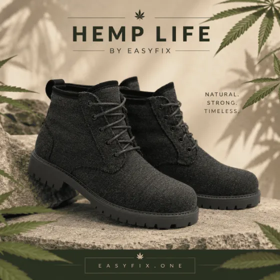 HEMP LIFE Hunter Alpine — Herren-Winterstiefel aus Hanf