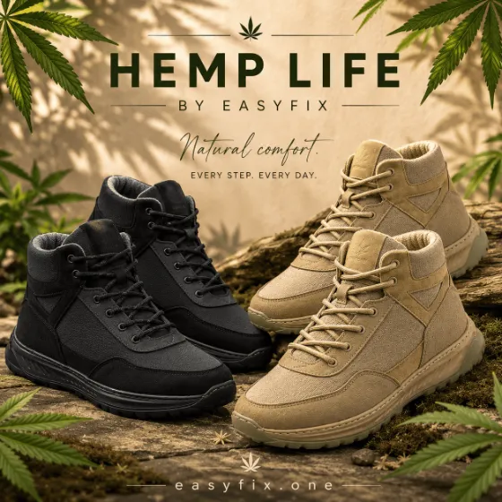 HEMP LIFE Storm — Herren-Winter-Trekkingstiefel aus Hanf