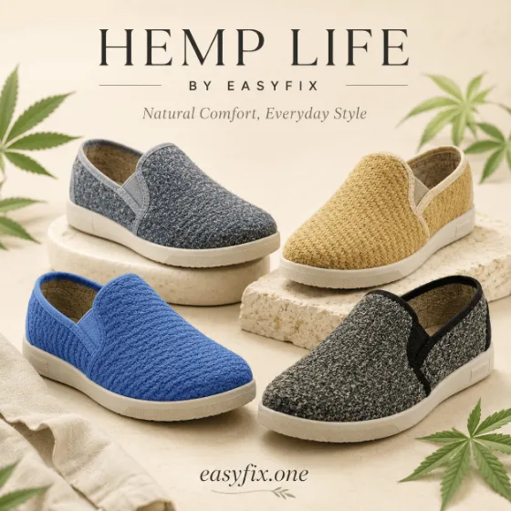HEMP LIFE Runner Slip-On — Damen-Slip-ons aus Hanf