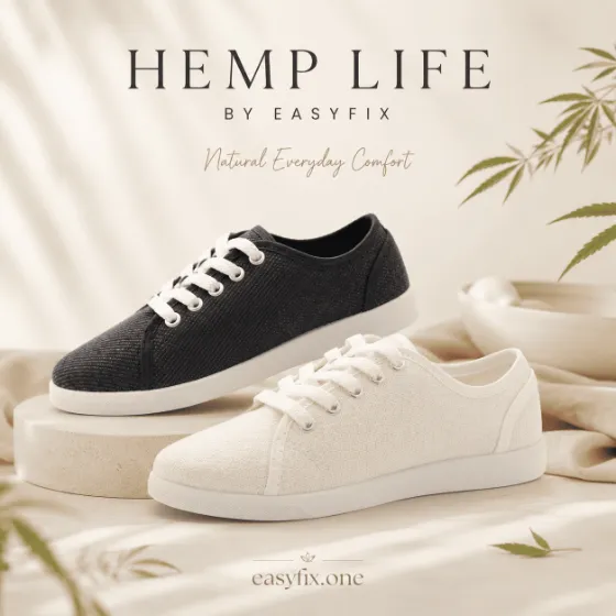 HEMP LIFE Walker Low-Top — Damen-Low-Top-Sneaker aus Hanf