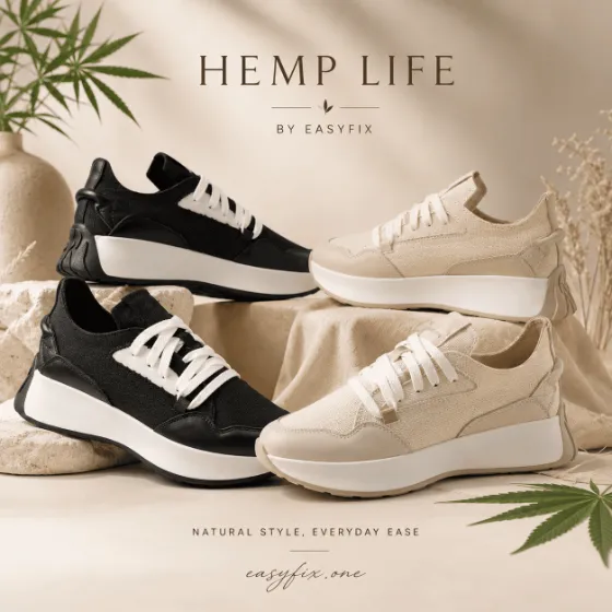 HEMP LIFE Loom Cloud — Damen-Sneaker aus Hanf