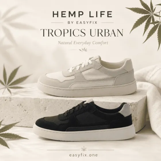 HEMP LIFE Tropics Flex — Damen-Sneaker aus Hanf mit anatomischer Passform