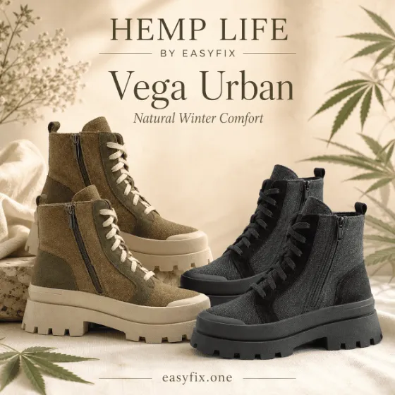 HEMP LIFE Vega Trek — Damen-Winterstiefel aus Hanf