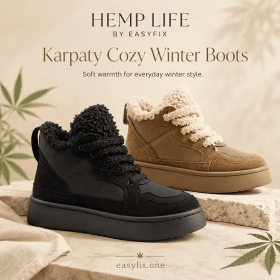 HEMP LIFE Cloud — Damen-Winterstiefel aus Hanf