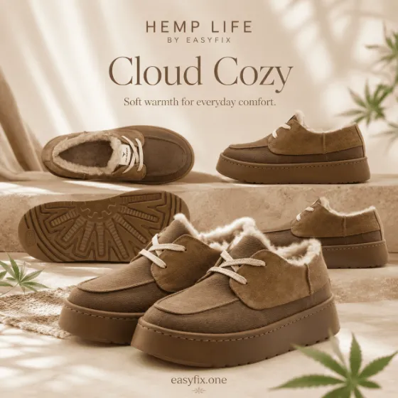 HEMP LIFE Cloud Soft — Damen-Winterschuhe aus Hanf
