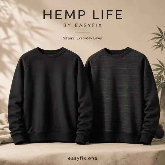 HEMP LIFE Core — Unisex-Raglan-Sweatshirt aus Hanf