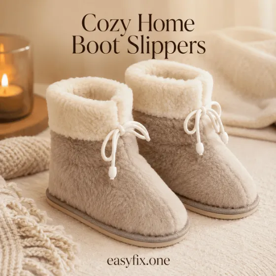 Almond Cloud — Damen-Hausschuh-Boots aus Wolle