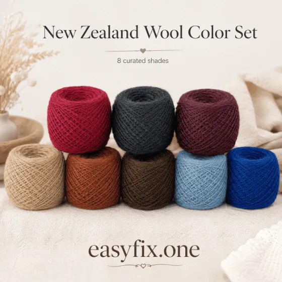 Wool Palette — Garnset aus 100 % neuseeländischer Wolle, 8 Farben, 800 g, 2000 m / 2 km
