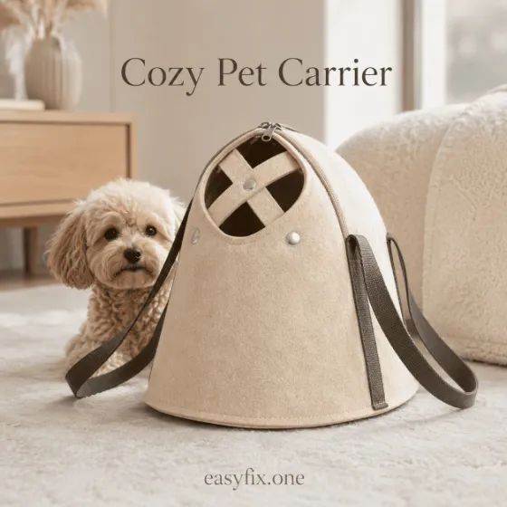 CarryNest Premium — Filz-Transporttasche für Katzen und kleine Hunde