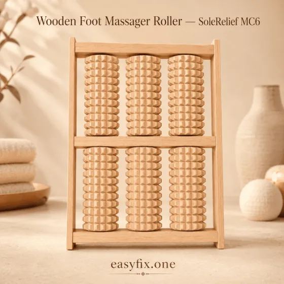 Fußmassagegerät aus Holz 23×20,5 cm — SoleRelief MC6