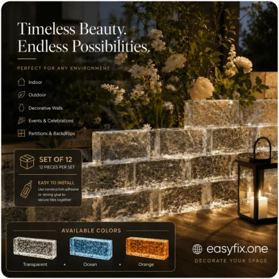 Dekorative Fliese Crystal Ice für Innenräume